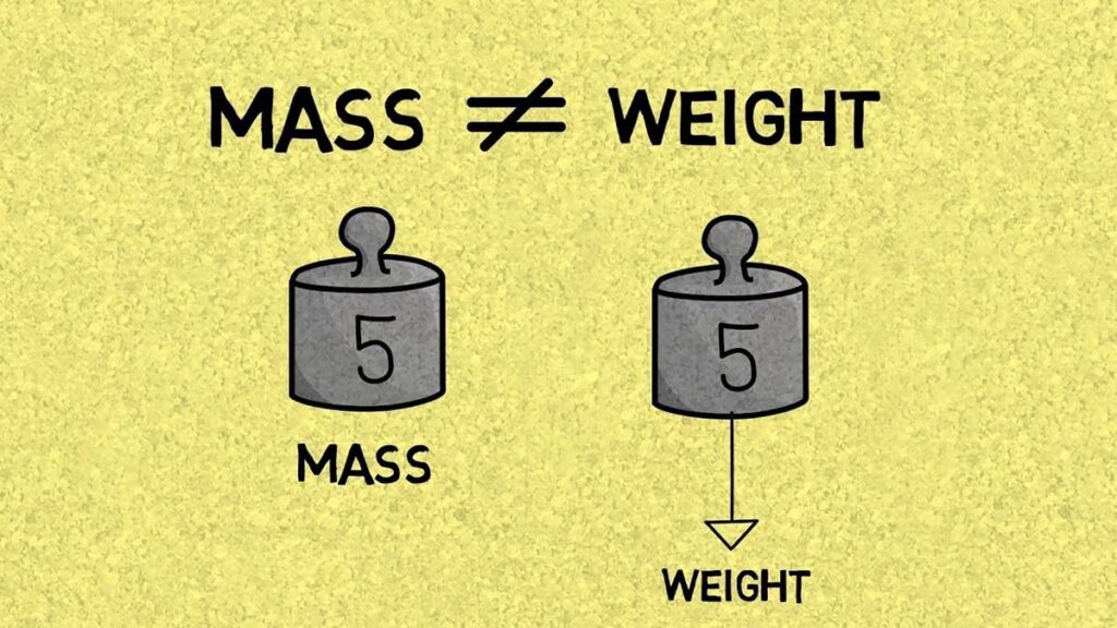 Difference between mass and weight